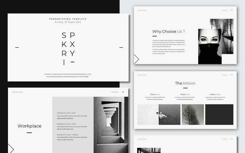 skripxy clean presentation powerpoint template original