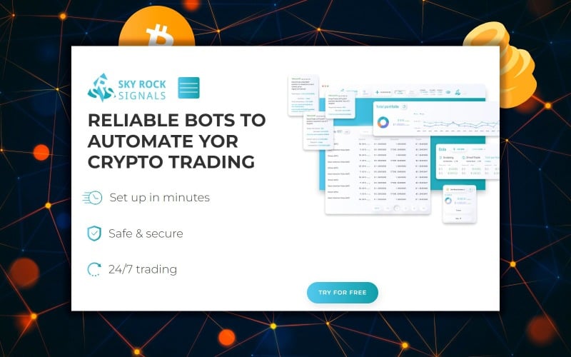 sky rock html template cryptocurrency auction original