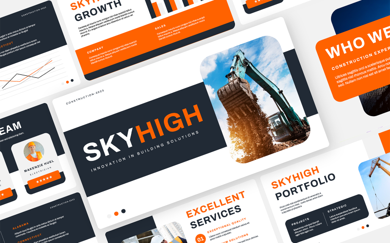 skyhigh construction powerpoint template original