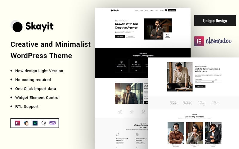 skyit creative and minimalist wordpress theme original