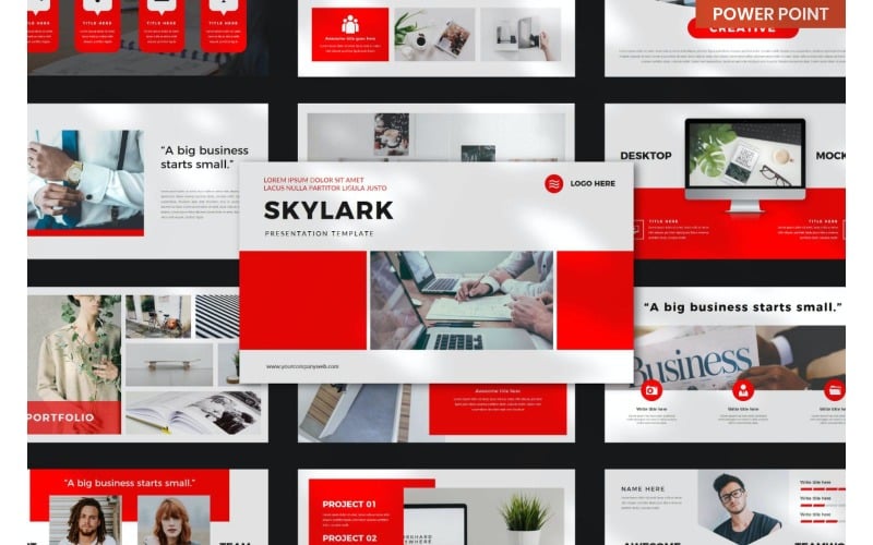 skylark business powerpoint presentation templates original