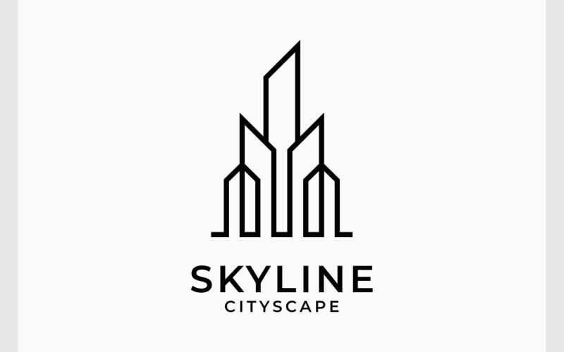 skyline skyscraper city linear logo original