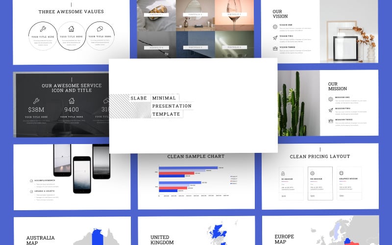 slabe clean business powerpoint template original