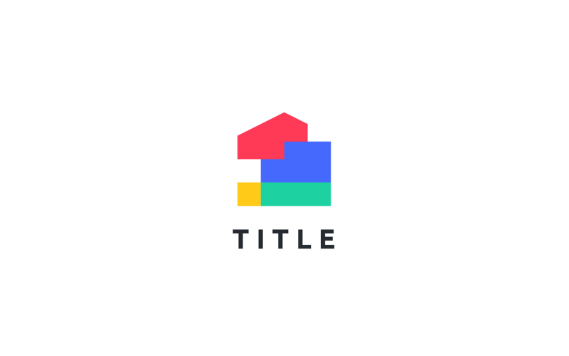 sleek lite house home playful fun friendly flat logo original