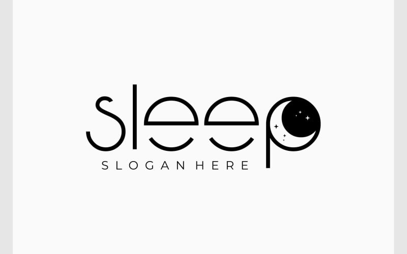 sleep dream bedtime wordmark logo original