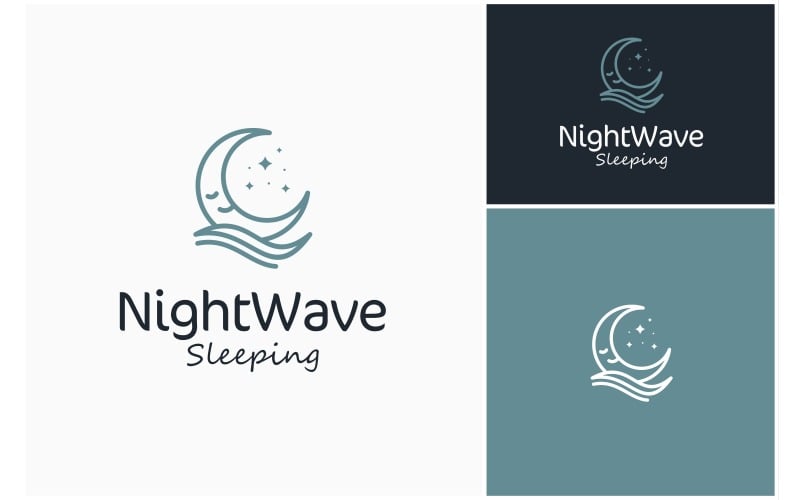 sleep moon dream wave logo original