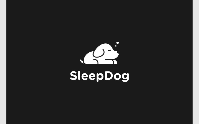 sleeping dog lazy puppy relax logo original