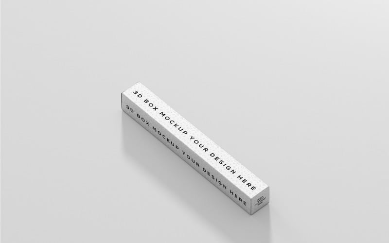 slim high rectangle packaging box mockup original