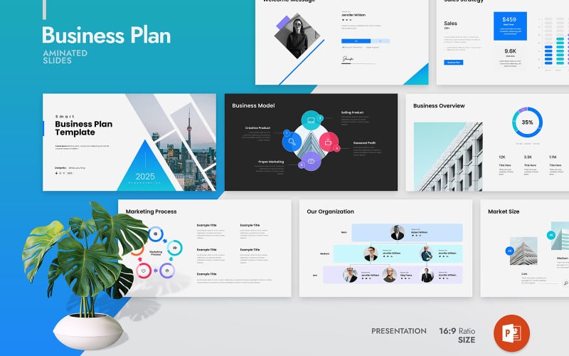 smaet business plan powerpoint template original