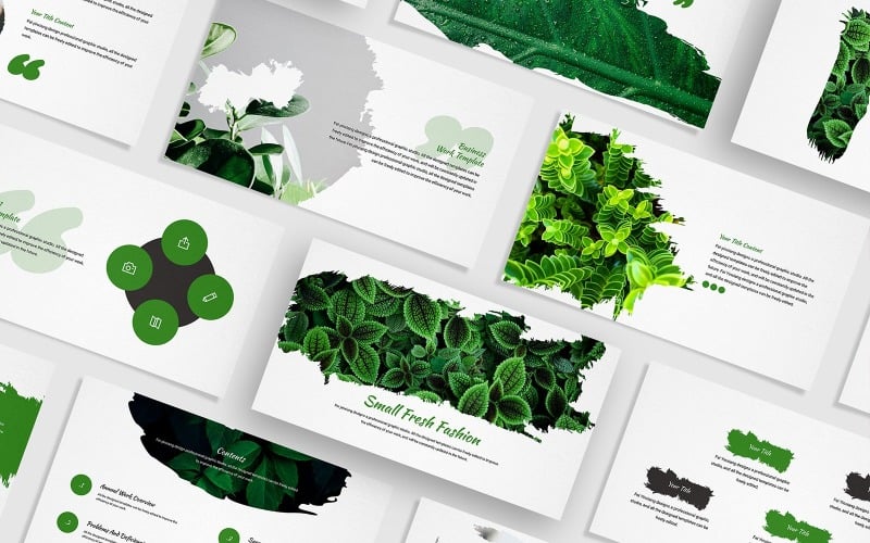 small fresh fashion powerpoint template original