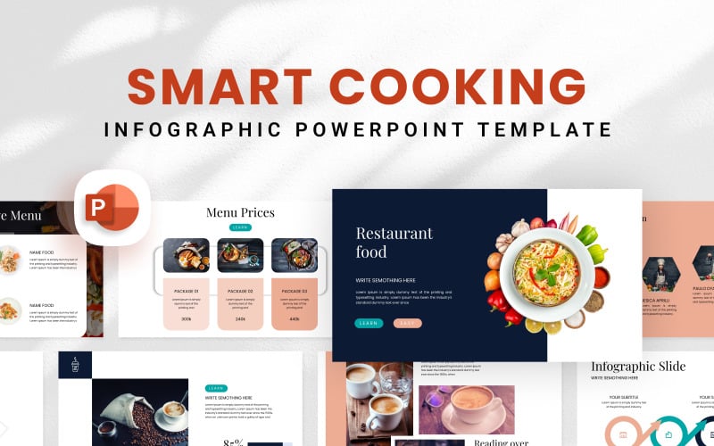 smart cooking infographic presentation template original