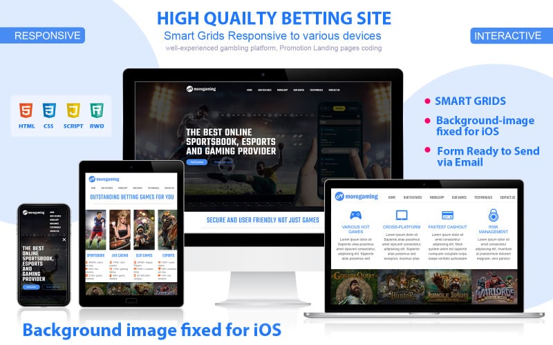 smart grids rwd gambling landing page template original