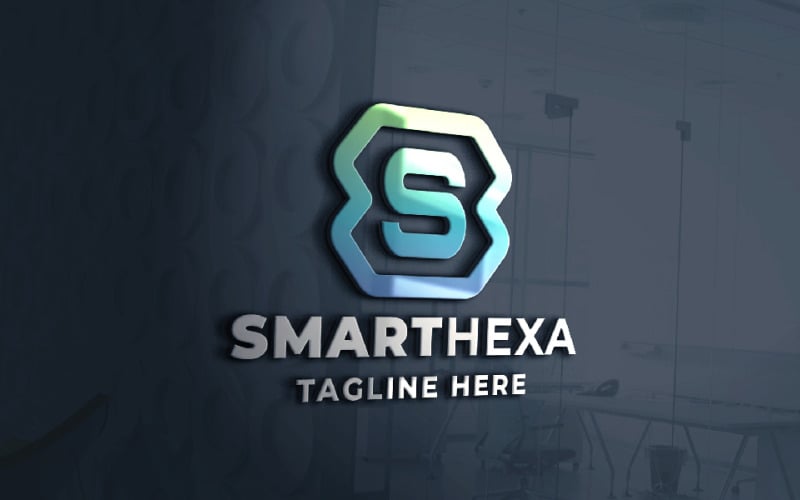smart hexa letter s logo temp original