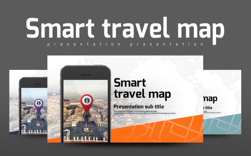 smart travel map powerpoint template original