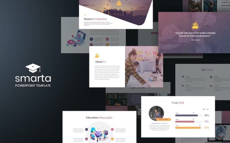 smarta course amp education powerpoint template original