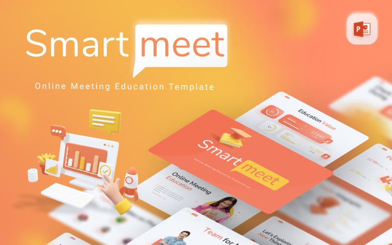 smartmeet online meeting education modern powerpoint template original