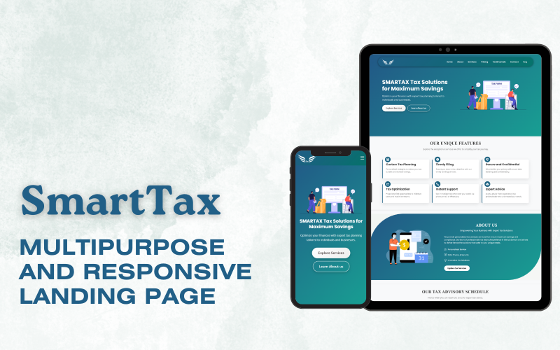 smarttax landing page template for tax advisor original