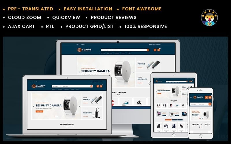 smarty electronics prestashop theme original