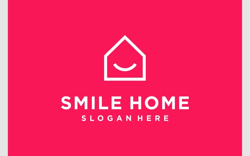smile home happy house logo original