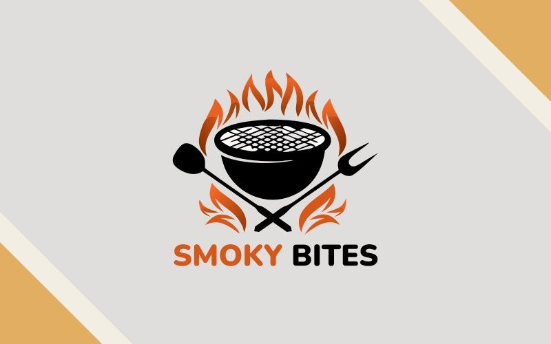 smoky bites logo design template original