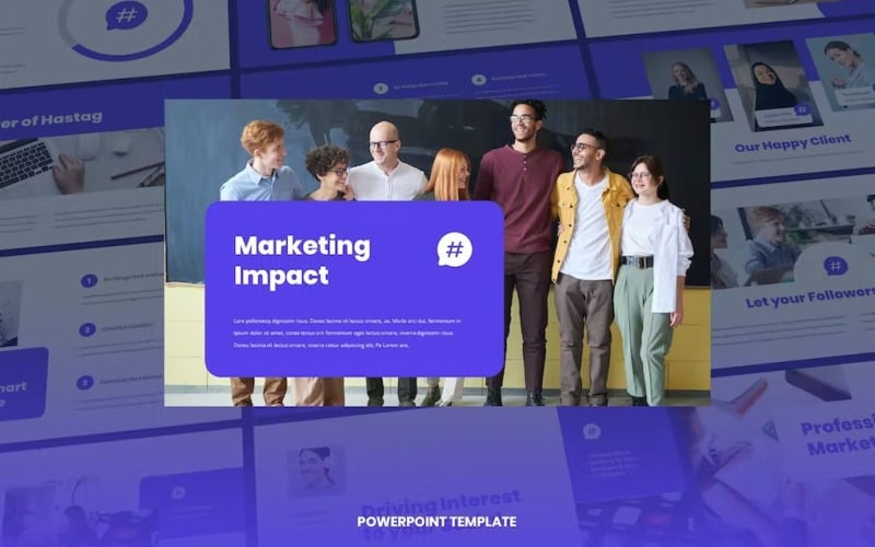 socia digital marketing powerpoint template original