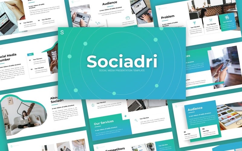 sociadri social media presentation powerpoint template original