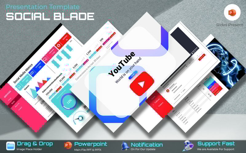 social blade presentation template original