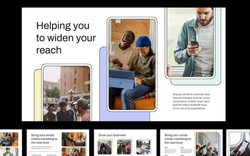 social media agency powerpoint template original