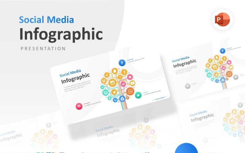 social media icons factor infographic presentation powerpoint template original