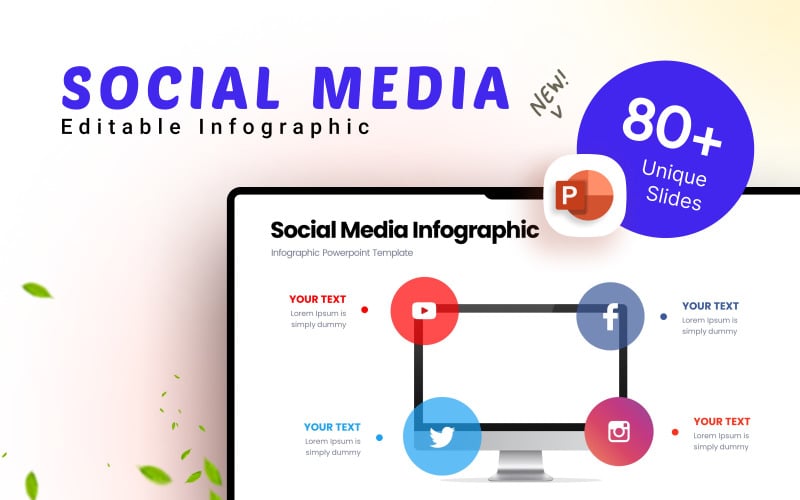 social media infographic presentation template original