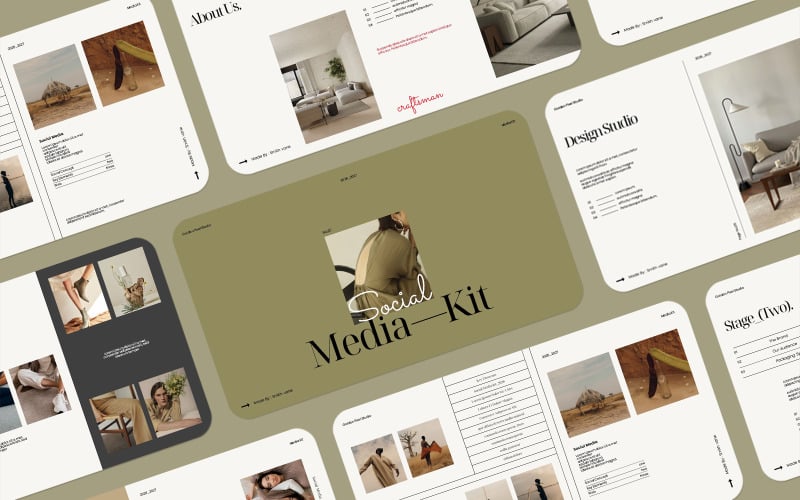 social media kit presentation template original