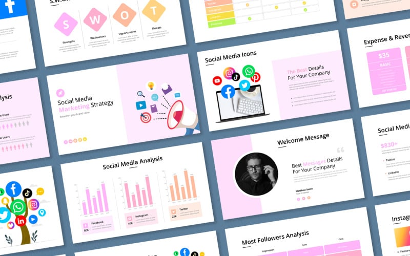 social media marketing presentation layout original