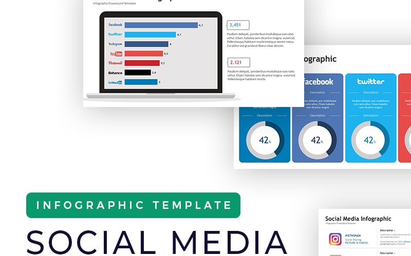 social media presentation infographic powerpoint template original