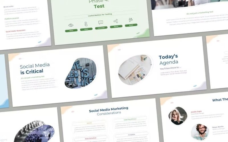 social media strategy powerpoint templates original