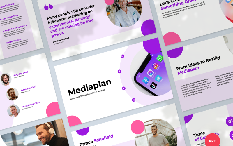 social media strategy presentation powerpoint template original