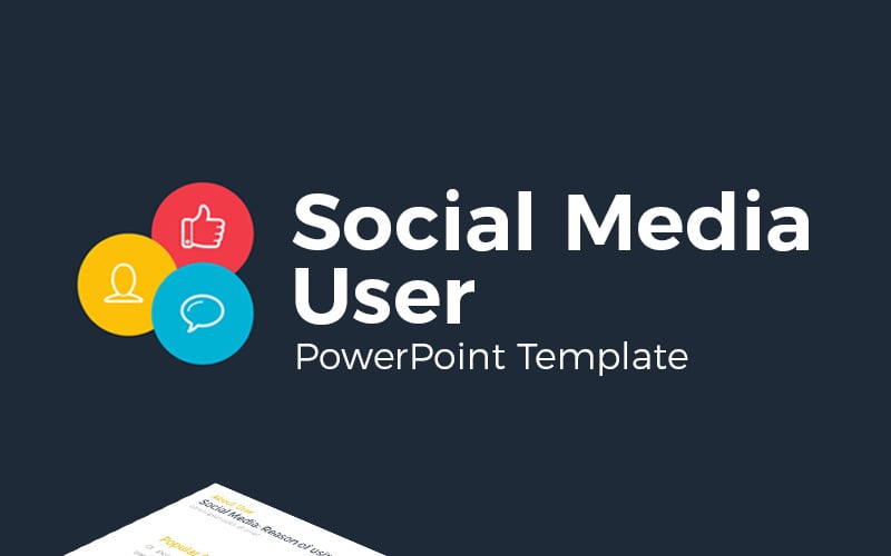 social media user infographic powerpoint template original
