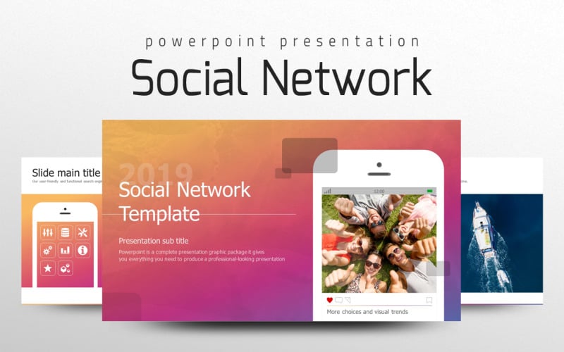 social network powerpoint template original