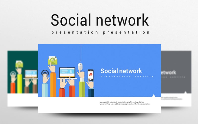 social network powerpoint template original