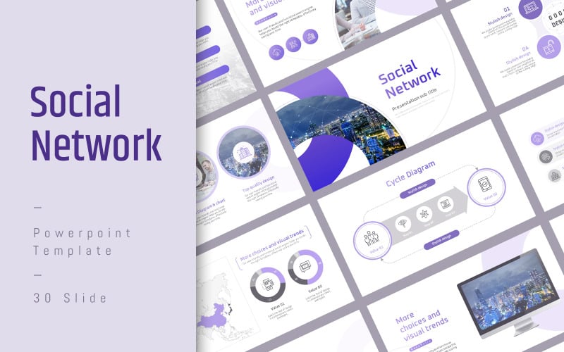 social network ppt template original