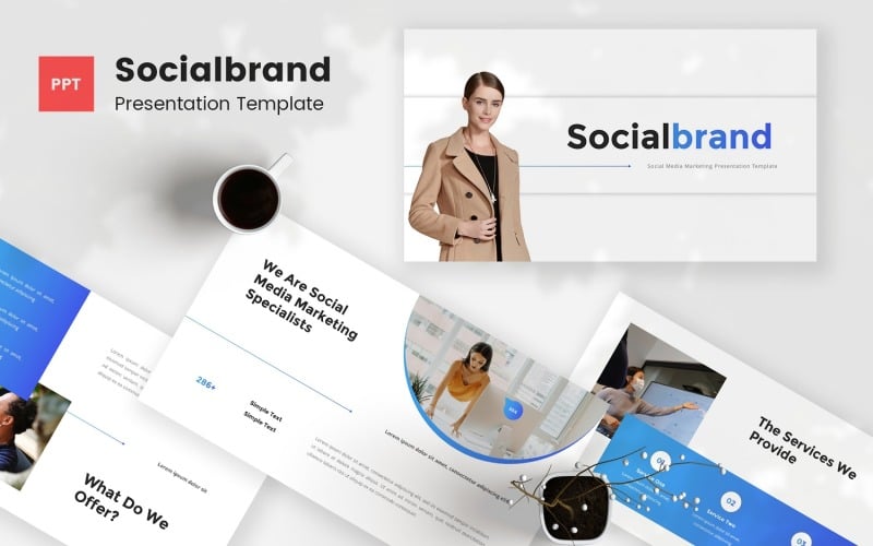 socialbrand social media powerpoint template original
