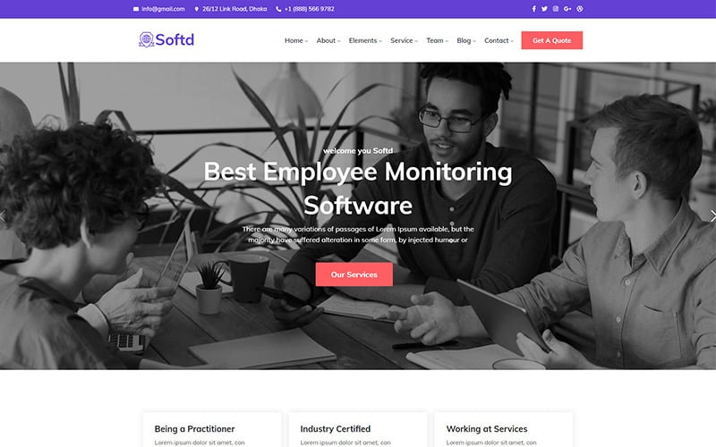 softd it solution company responsive wordpress theme original