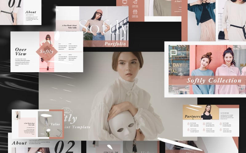 softly presentation powerpoint template original