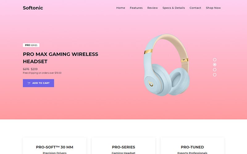 softonic product launch landing page template original