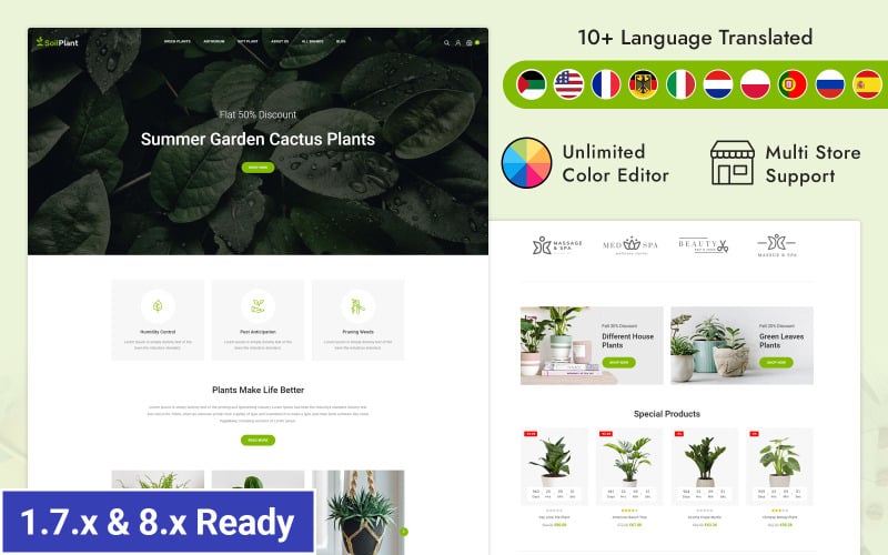soilplant plants and nursery store prestashop responsive theme original