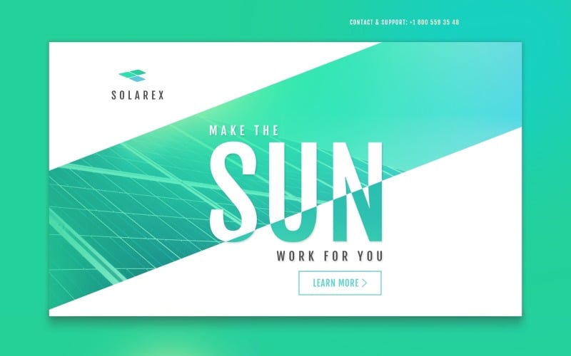 solar energy responsive landing page template original