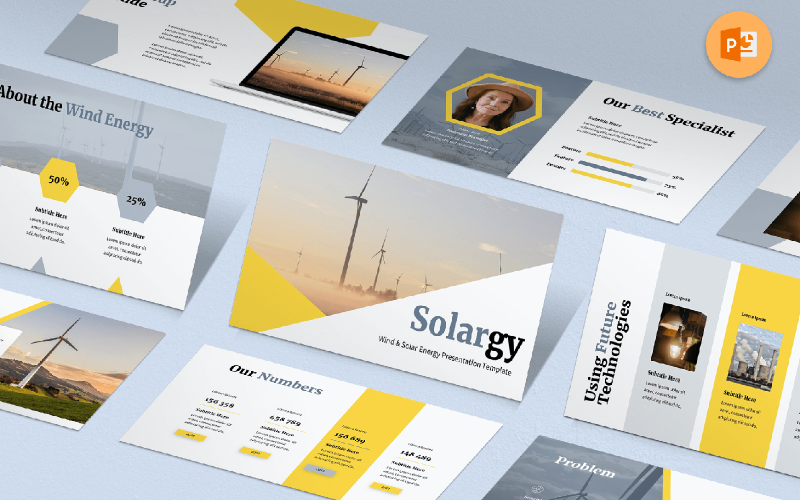 solargy wind and solar energy presentation powerpoint template original