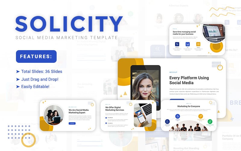 solicity social media marketing powerpoint presentation template original