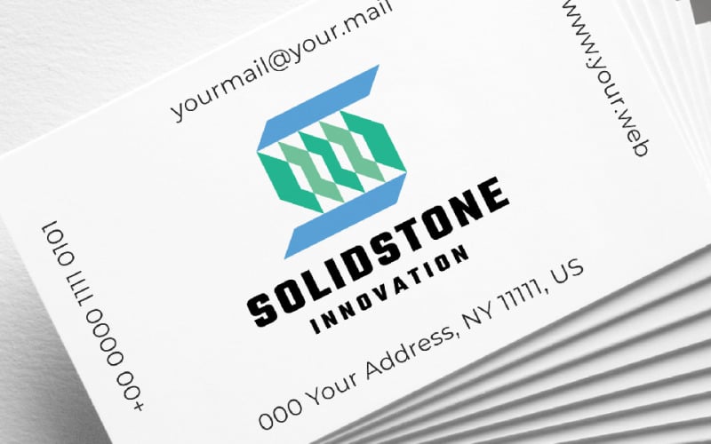 solid stone letter s logo original