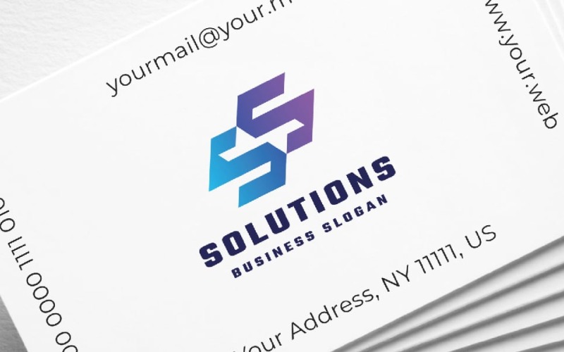 solutions s or ss logo letter original