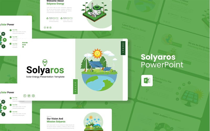 solyaros solar energy powerpoint template original